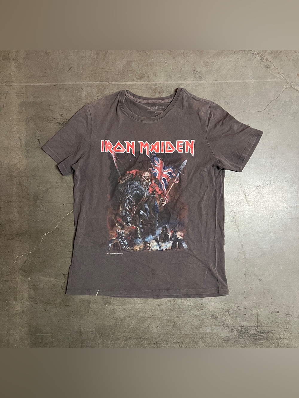Gray Iron Maiden Graphic Tee